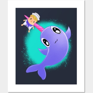 Sailor-Killing Friendly Narwhal Posters and Art